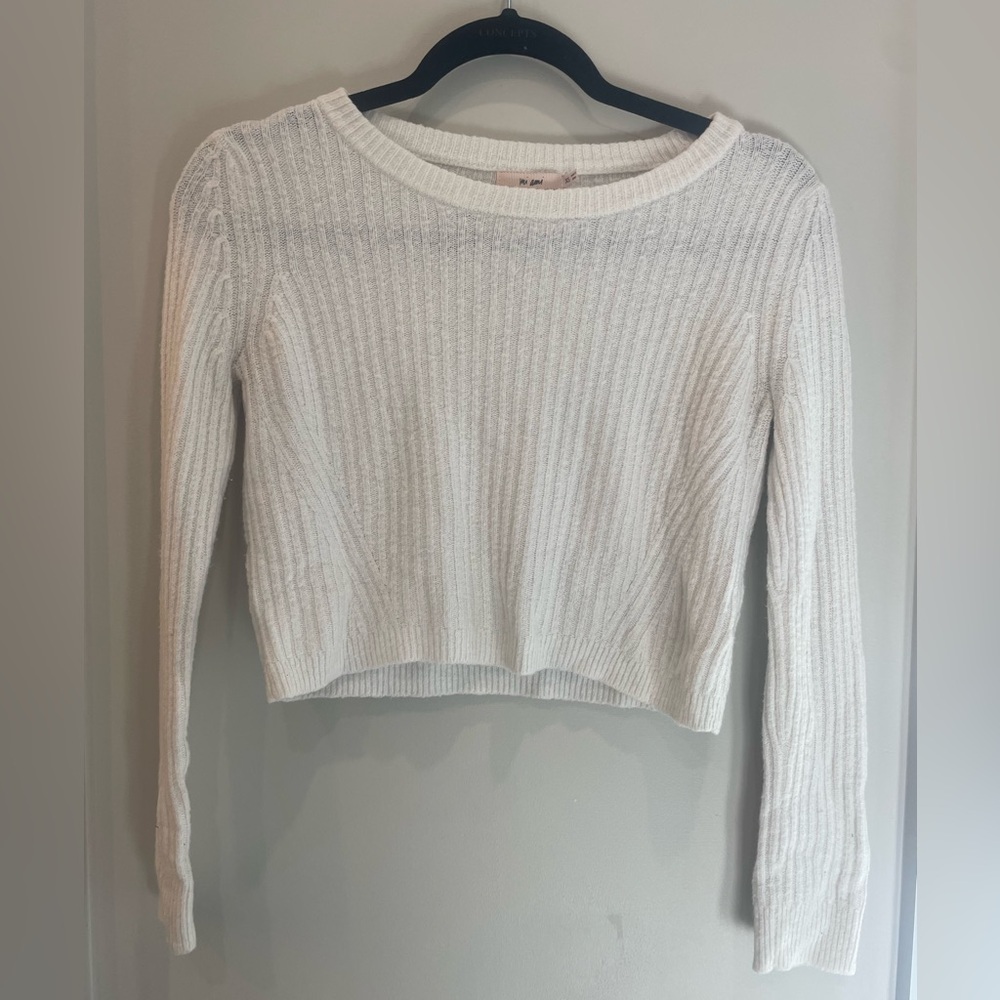 Miami Cream Ribbed Knit Top